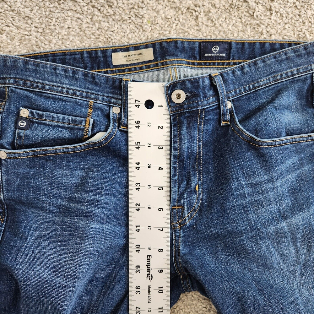 Adriano Goldschmied The Matchbox Slim Strait Cotton Blend Jeans Men's Size 31x34 - Picture 6 of 16